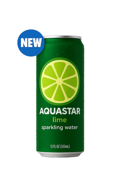 Aquastar Lime Sparkling Water – 24 Pack (12 FL OZ Cans) (Coming Soon) - Aquastar