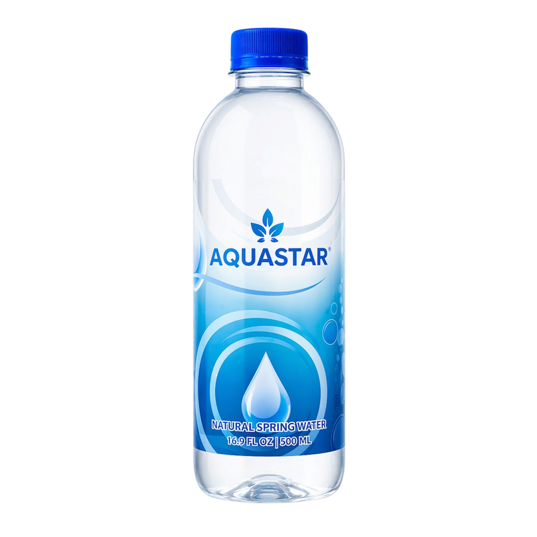 Aquastar Natural Spring Water — Plastic Bottle (24 Pack, 16.9 fl oz)