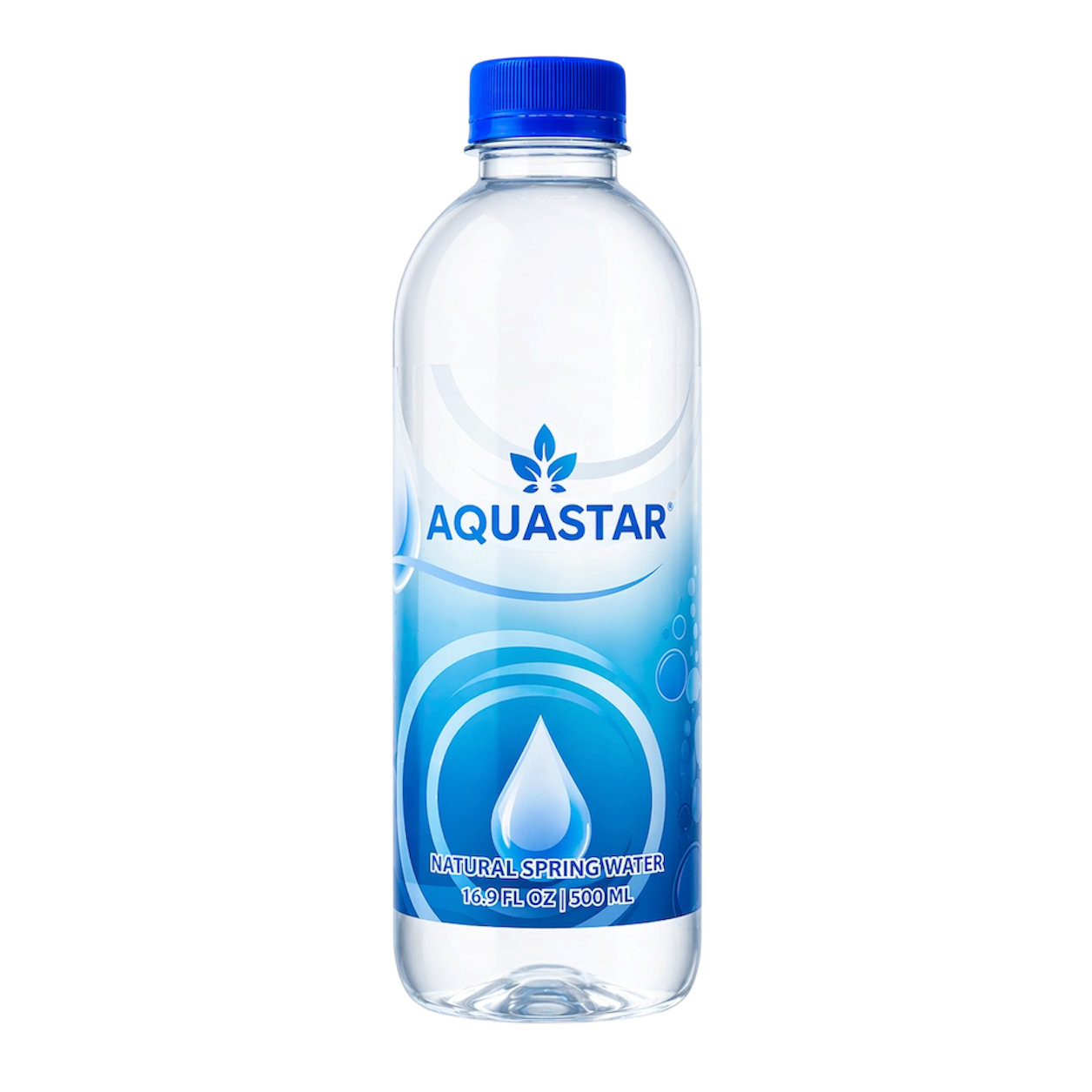 Aquastar Natural Spring Water — Plastic Bottle (24 Pack, 16.9 fl oz)
