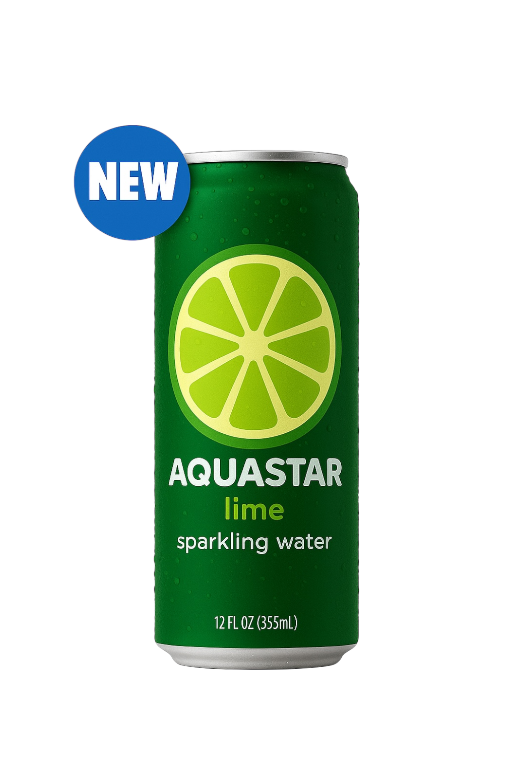 Aquastar Lime Sparkling Water – 24 Pack (12 FL OZ Cans) (Coming Soon)