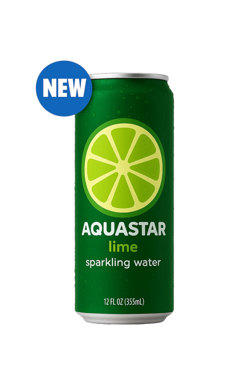 Aquastar Lime Sparkling Water – 24 Pack (12 FL OZ Cans) (Coming Soon) - Aquastar 