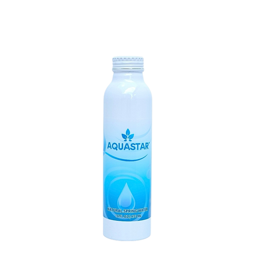 Aquastar Natural Spring Water - 12 Pack (16 fl oz) in Eco-Friendly Aluminum Bottles | Pure & Refreshing Spring Water